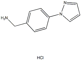 1-[4-(1H-pyrazol-1-yl)phenyl]methanamine hydrochloride Structure