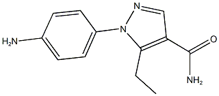 1-(4-aminophenyl)-5-ethyl-1H-pyrazole-4-carboxamide Structure