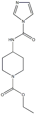 ethyl 4-[(1H-imidazol-1-ylcarbonyl)amino]piperidine-1-carboxylate 구조식 이미지