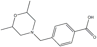 4-[(2,6-dimethylmorpholin-4-yl)methyl]benzoic acid 구조식 이미지