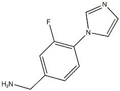 [3-fluoro-4-(1H-imidazol-1-yl)phenyl]methanamine Structure