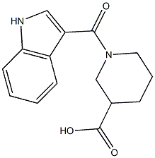 1-(1H-indol-3-ylcarbonyl)piperidine-3-carboxylic acid 구조식 이미지