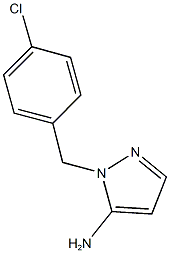 1-[(4-chlorophenyl)methyl]-1H-pyrazol-5-amine 구조식 이미지