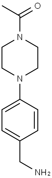 1-{4-[4-(aminomethyl)phenyl]piperazin-1-yl}ethan-1-one Structure