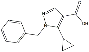 1-benzyl-5-cyclopropyl-1H-pyrazole-4-carboxylic acid 구조식 이미지