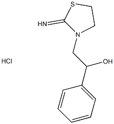 2-(2-imino-1,3-thiazolidin-3-yl)-1-phenylethan-1-ol hydrochloride 구조식 이미지