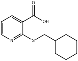 2-[(cyclohexylmethyl)sulfanyl]pyridine-3-carboxylic acid 구조식 이미지