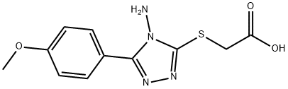 2-{[4-amino-5-(4-methoxyphenyl)-4H-1,2,4-triazol-3-yl]sulfanyl}acetic acid 구조식 이미지