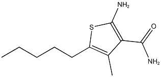2-amino-4-methyl-5-pentylthiophene-3-carboxamide Structure