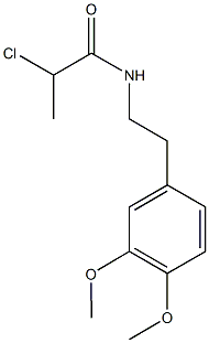 2-chloro-N-[2-(3,4-dimethoxyphenyl)ethyl]propanamide Structure