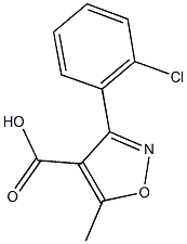 3-(2-chlorophenyl)-5-methyl-1,2-oxazole-4-carboxylic acid 구조식 이미지