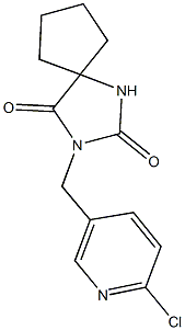 3-[(6-chloropyridin-3-yl)methyl]-1,3-diazaspiro[4.4]nonane-2,4-dione 구조식 이미지