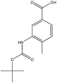 3-[(tert-butoxycarbonyl)amino]-4-methylbenzoic acid Structure