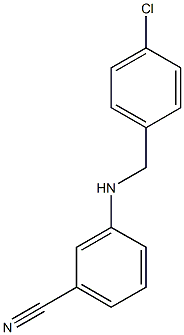 3-{[(4-chlorophenyl)methyl]amino}benzonitrile Structure