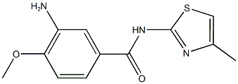 3-amino-4-methoxy-N-(4-methyl-1,3-thiazol-2-yl)benzamide 구조식 이미지