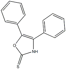 4,5-diphenyl-2,3-dihydro-1,3-oxazole-2-thione 구조식 이미지