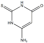 6-amino-2-sulfanylidene-1,2,3,4-tetrahydropyrimidin-4-one 구조식 이미지