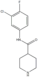 N-(3-chloro-4-fluorophenyl)piperidine-4-carboxamide 구조식 이미지