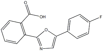 2-[5-(4-FLUOROPHENYL)-1,3-OXAZOL-2-YL]BENZOIC ACID 구조식 이미지