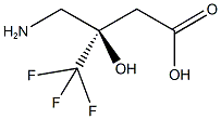 (3R)-3-(AMINOMETHYL)-4,4,4-TRIFLUORO-3-HYDROXYBUTANOIC ACID Structure