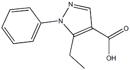 5-ETHYL-1-PHENYL-1H-PYRAZOLE-4-CARBOXYLIC ACID 구조식 이미지