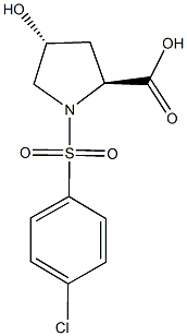 (2S,4R)-1-[(4-chlorophenyl)sulfonyl]-4-hydroxypyrrolidine-2-carboxylic acid 구조식 이미지