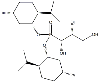 bis[(1R,2S,5R)-2-isopropyl-5-methylcyclohexyl] [(1R,2R)-1,2,3-trihydroxypropyl]phosphonate Structure