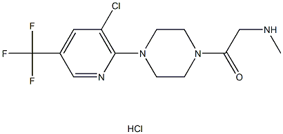 N-(2-{4-[3-chloro-5-(trifluoromethyl)pyridin-2-yl]piperazin-1-yl}-2-oxoethyl)-N-methylamine hydrochloride 구조식 이미지