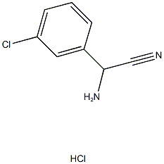 amino(3-chlorophenyl)acetonitrile hydrochloride Structure