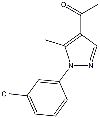 1-[1-(3-chlorophenyl)-5-methyl-1H-pyrazol-4-yl]ethan-1-one 구조식 이미지