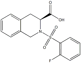 (3S)-2-[(2-fluorophenyl)sulfonyl]-1,2,3,4-tetrahydroisoquinoline-3-carboxylic acid 구조식 이미지