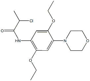 2-chloro-N-(2,5-diethoxy-4-morpholin-4-ylphenyl)propanamide Structure