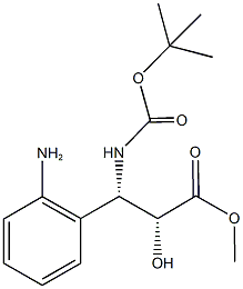 methyl (2R,3S)-3-(2-aminophenyl)-3-[(tert-butoxycarbonyl)amino]-2-hydroxypropanoate Structure