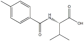 (2S)-3-methyl-2-[(4-methylbenzoyl)amino]butanoic acid Structure