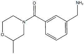 {3-[(2-methylmorpholin-4-yl)carbonyl]phenyl}methanamine Structure