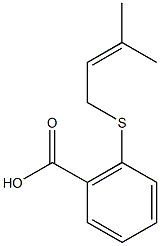 2-[(3-methylbut-2-en-1-yl)sulfanyl]benzoic acid Structure