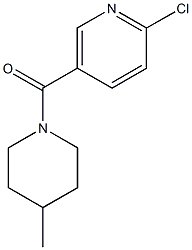 2-chloro-5-[(4-methylpiperidin-1-yl)carbonyl]pyridine 구조식 이미지