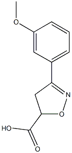 3-(3-methoxyphenyl)-4,5-dihydro-1,2-oxazole-5-carboxylic acid 구조식 이미지