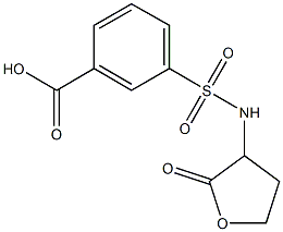 3-[(2-oxooxolan-3-yl)sulfamoyl]benzoic acid 구조식 이미지