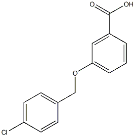 3-[(4-chlorophenyl)methoxy]benzoic acid 구조식 이미지