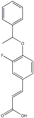 3-[3-fluoro-4-(1-phenylethoxy)phenyl]prop-2-enoic acid 구조식 이미지