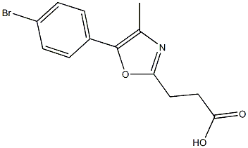 3-[5-(4-bromophenyl)-4-methyl-1,3-oxazol-2-yl]propanoic acid Structure