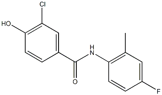 3-chloro-N-(4-fluoro-2-methylphenyl)-4-hydroxybenzamide 구조식 이미지