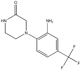4-[2-amino-4-(trifluoromethyl)phenyl]piperazin-2-one Structure
