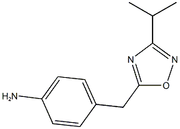 4-{[3-(propan-2-yl)-1,2,4-oxadiazol-5-yl]methyl}aniline 구조식 이미지