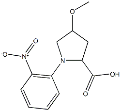 4-methoxy-1-(2-nitrophenyl)pyrrolidine-2-carboxylic acid Structure