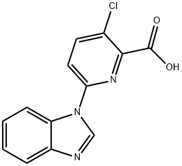 6-(1H-1,3-benzodiazol-1-yl)-3-chloropyridine-2-carboxylic acid Structure