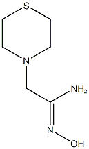 N'-hydroxy-2-(thiomorpholin-4-yl)ethanimidamide 구조식 이미지