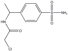 N-{1-[4-(AMINOSULFONYL)PHENYL]ETHYL}-2-CHLOROACETAMIDE 구조식 이미지