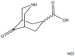 9-OXO-3-AZABICYCLO[3.3.1]NONANE-7-CARBOXYLIC ACID HYDROCHLORIDE Structure